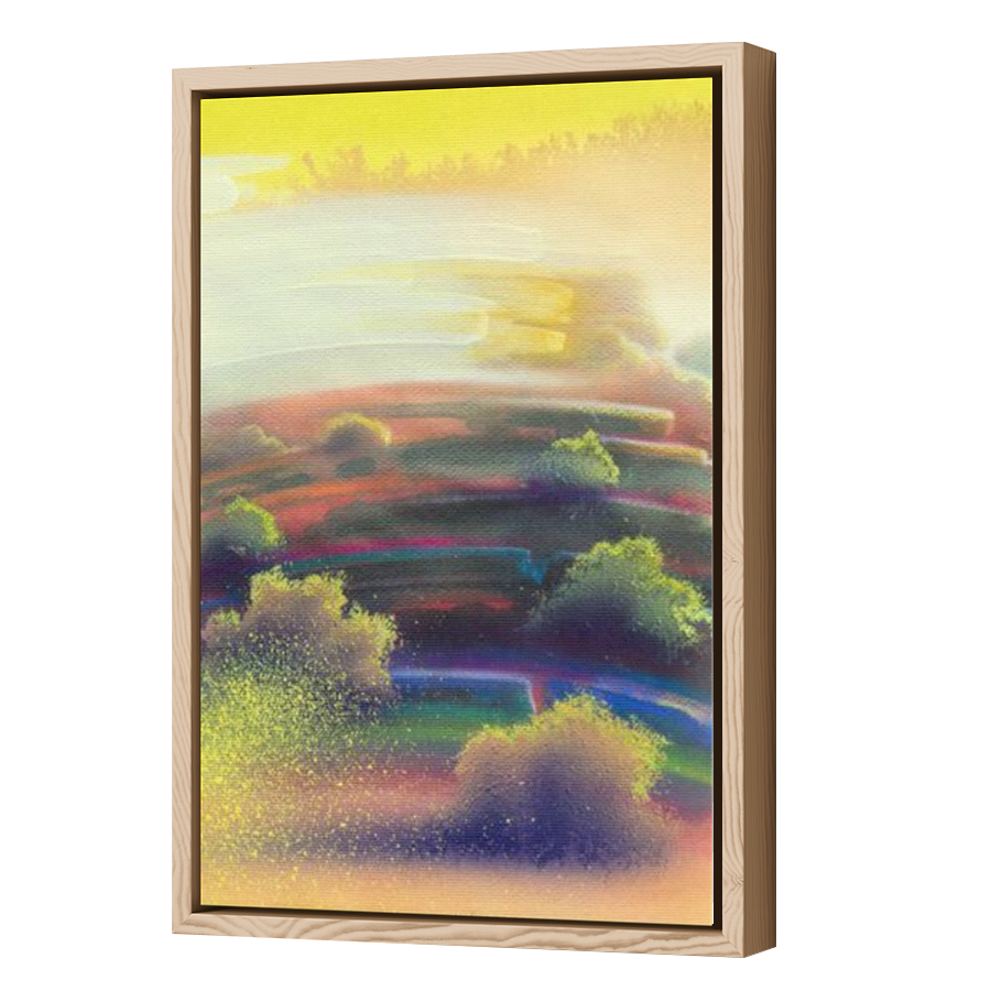 Thumbnail for Canvas - Wood Grain Floating Frame