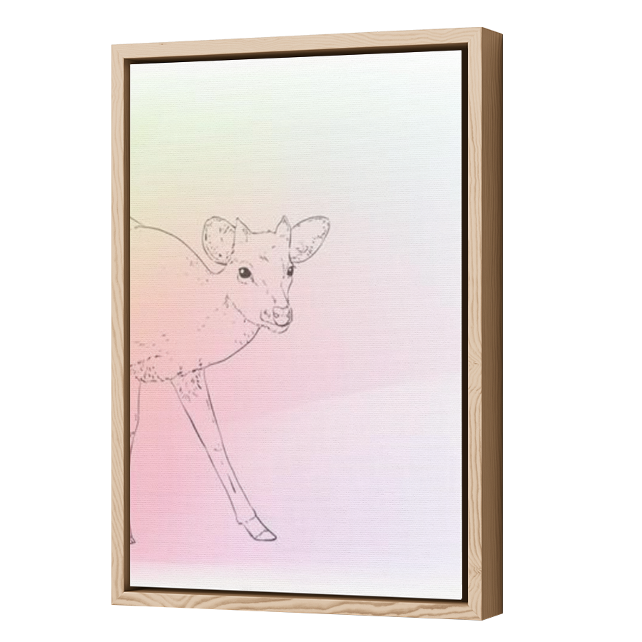 Thumbnail for Canvas - Wood Grain Floating Frame