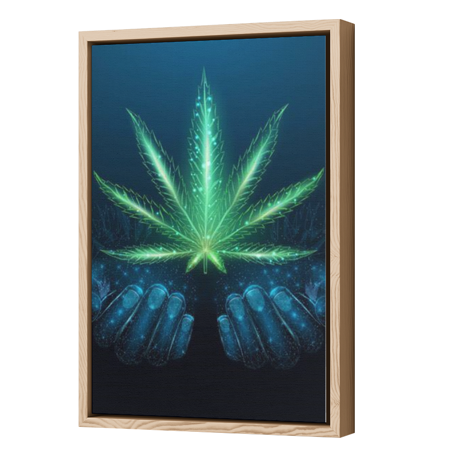 Thumbnail for Canvas - Wood Grain Floating Frame