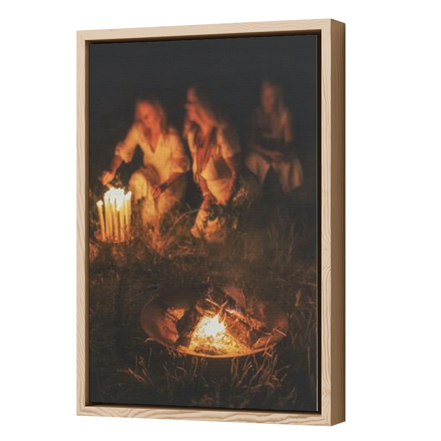 Thumbnail for Canvas - Wood Grain Floating Frame