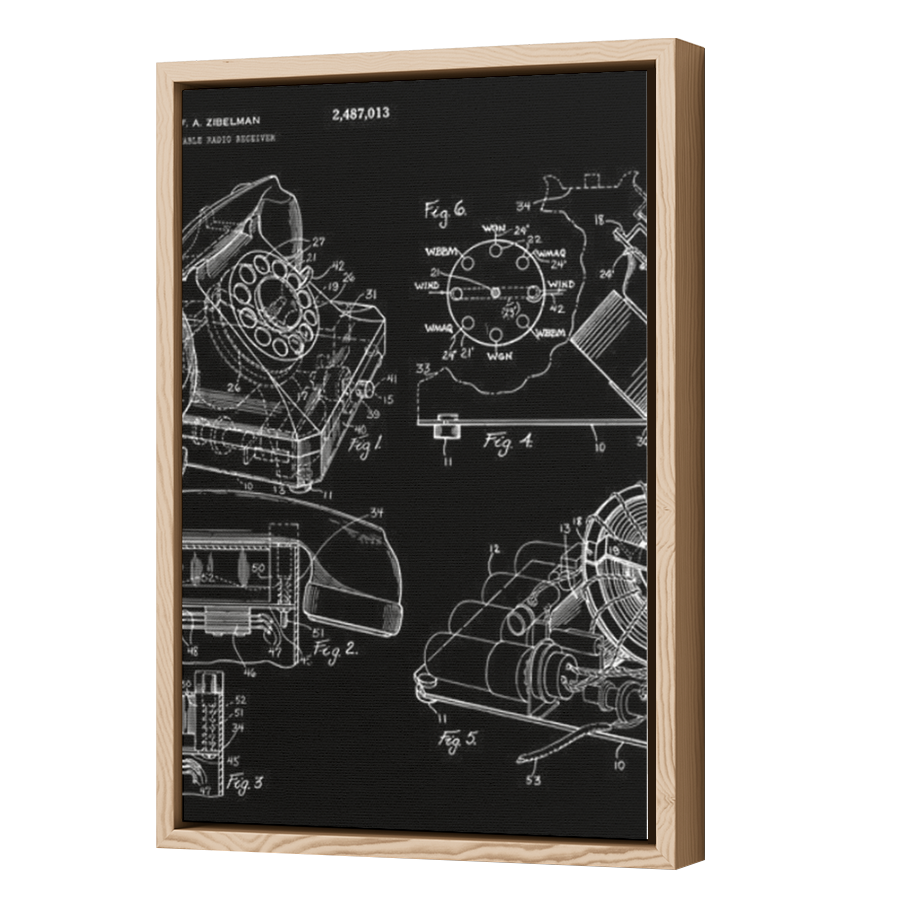 Thumbnail for Canvas - Wood Grain Floating Frame