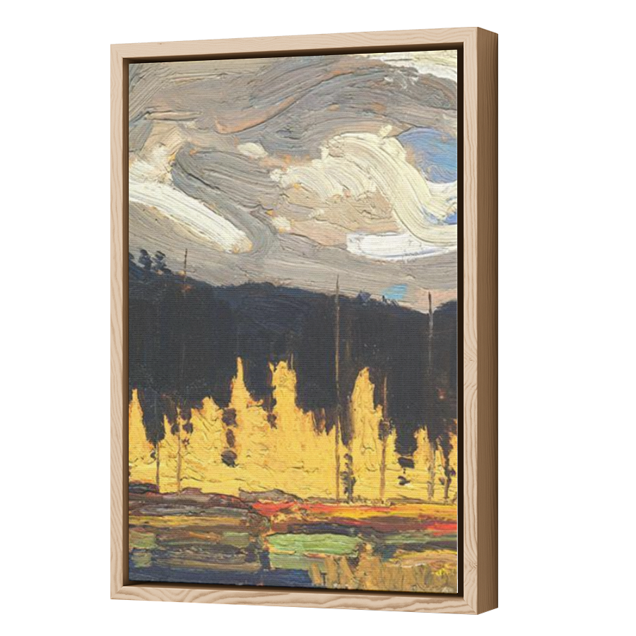 Thumbnail for Canvas - Wood Grain Floating Frame