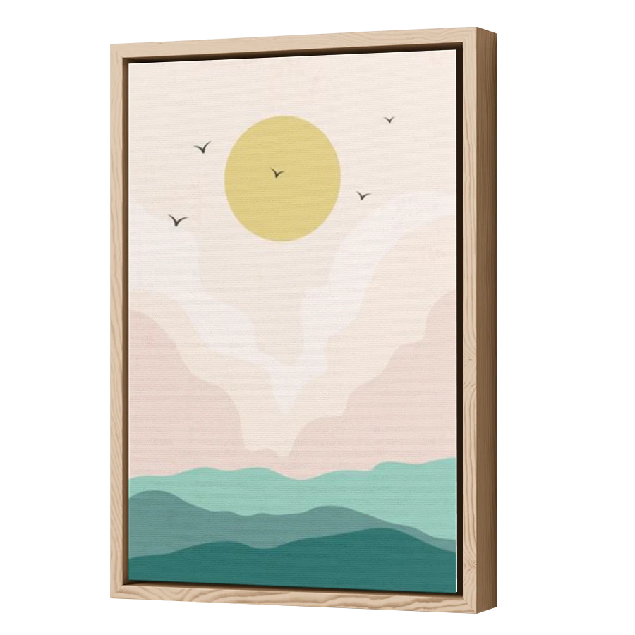 Thumbnail for Canvas - Wood Grain Floating Frame