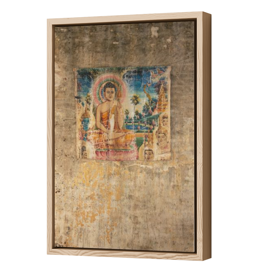 Thumbnail for Canvas - Wood Grain Floating Frame