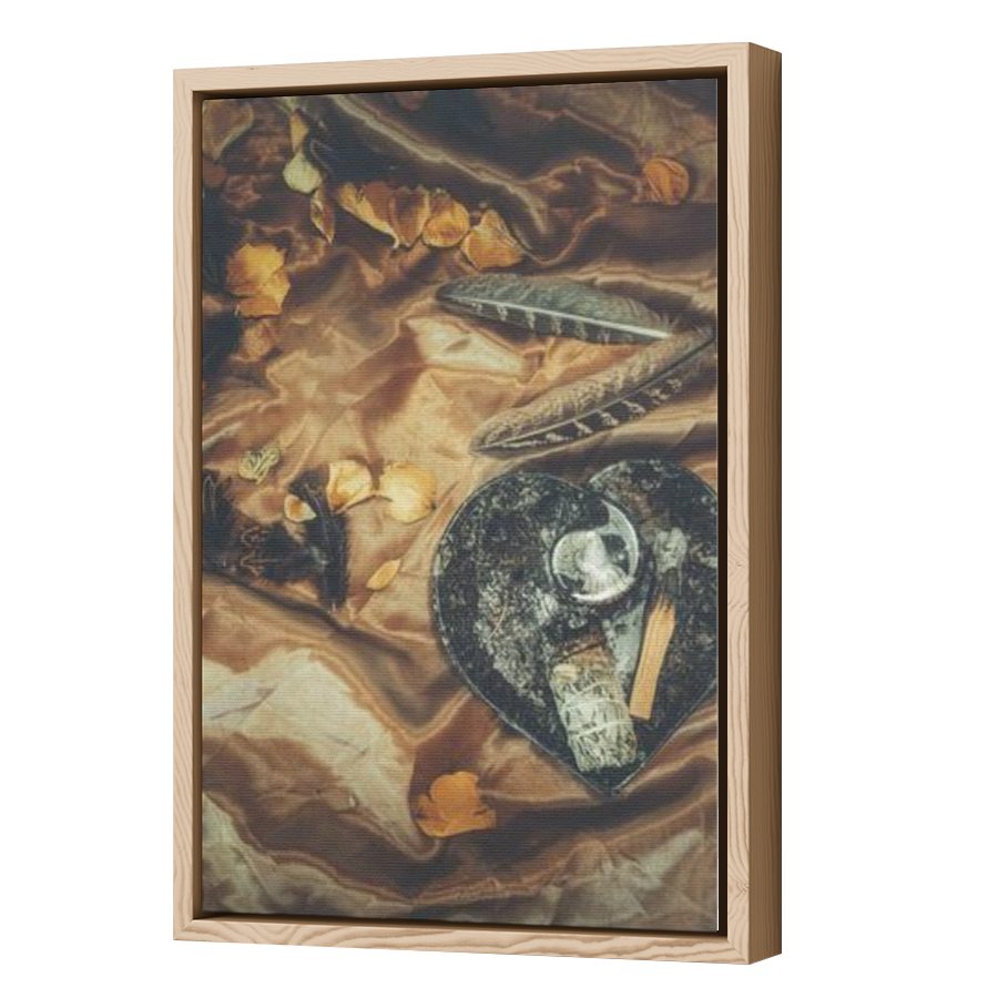 Thumbnail for Canvas - Wood Grain Floating Frame
