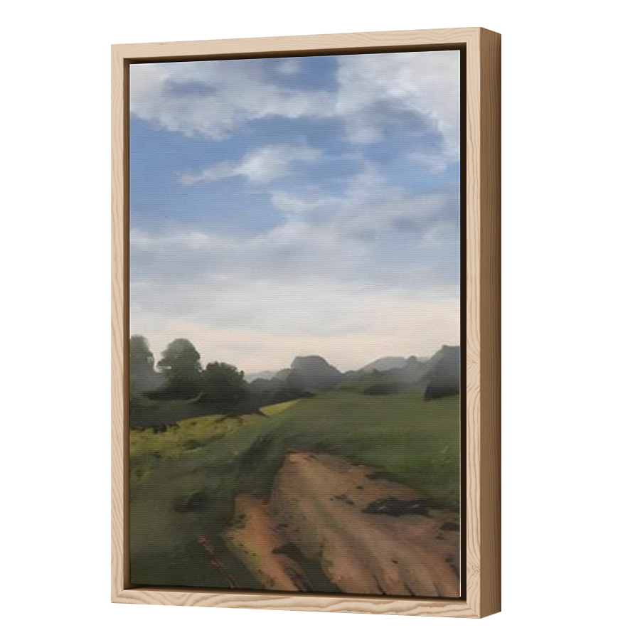 Thumbnail for Canvas - Wood Grain Floating Frame