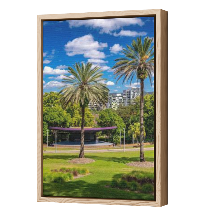 Thumbnail for Canvas - Wood Grain Floating Frame