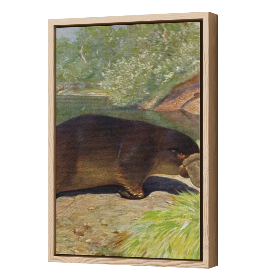Thumbnail for Canvas - Wood Grain Floating Frame