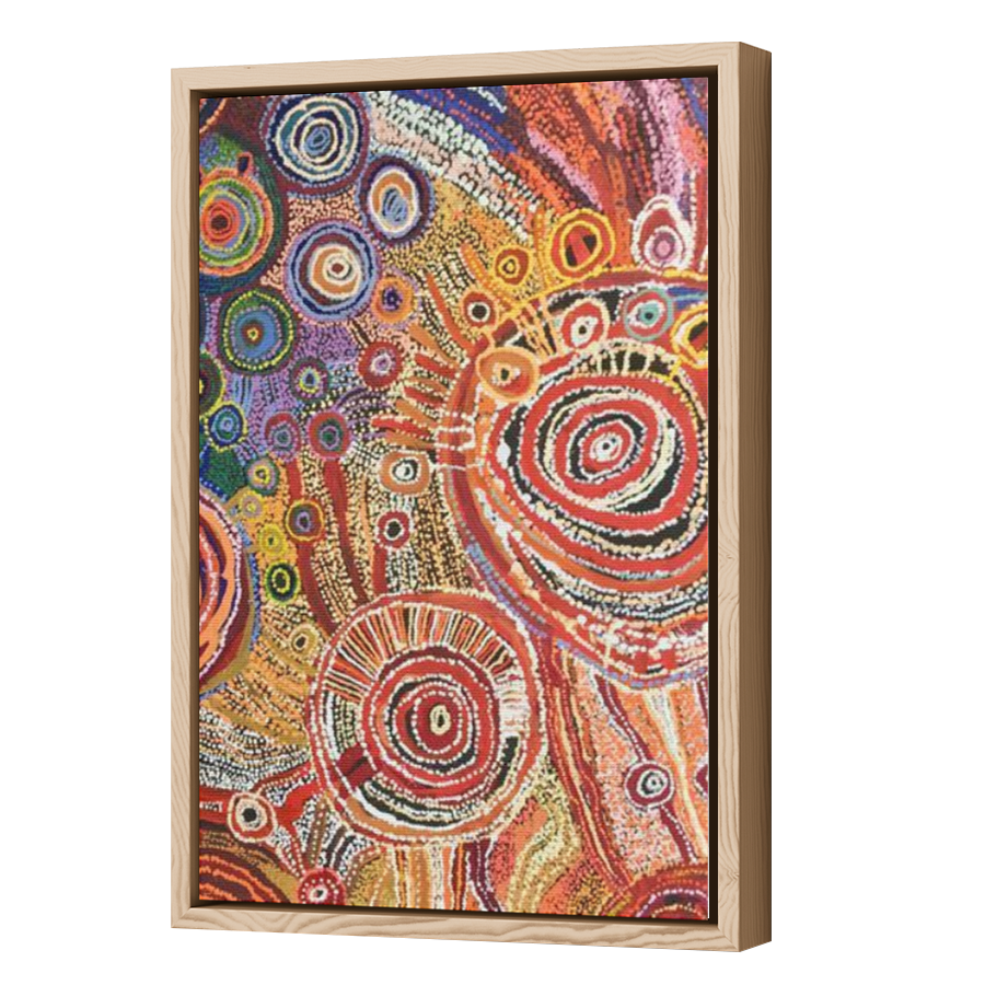 Thumbnail for Canvas - Wood Grain Floating Frame