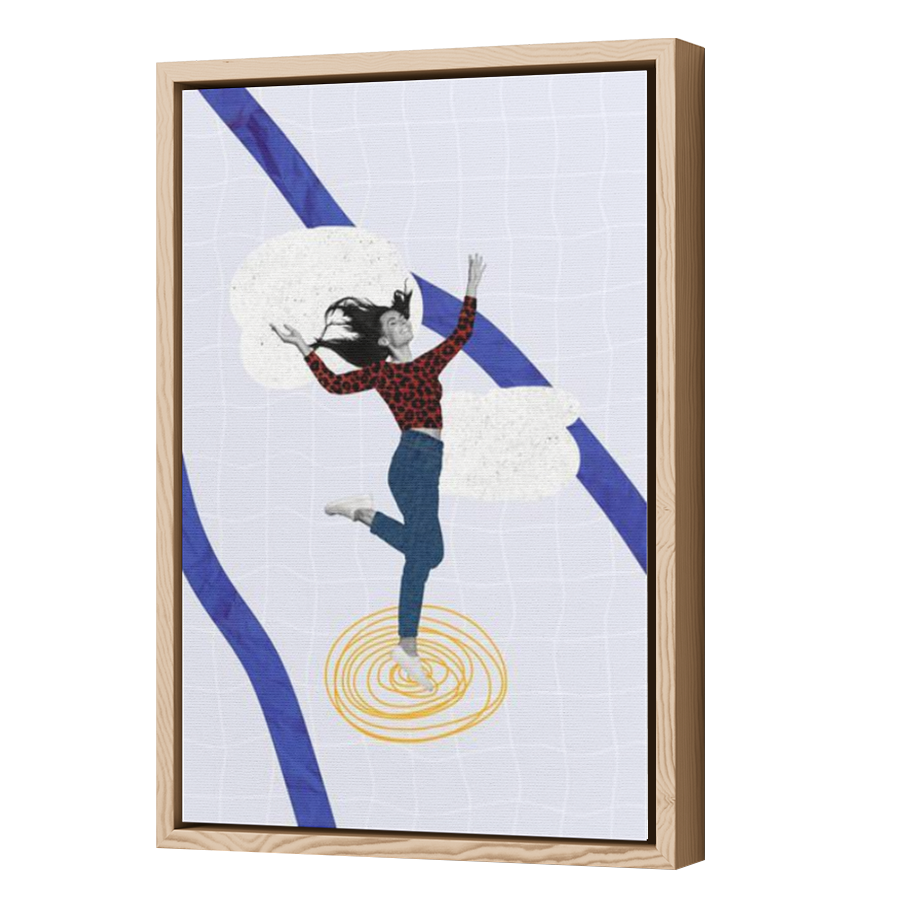 Thumbnail for Canvas - Wood Grain Floating Frame