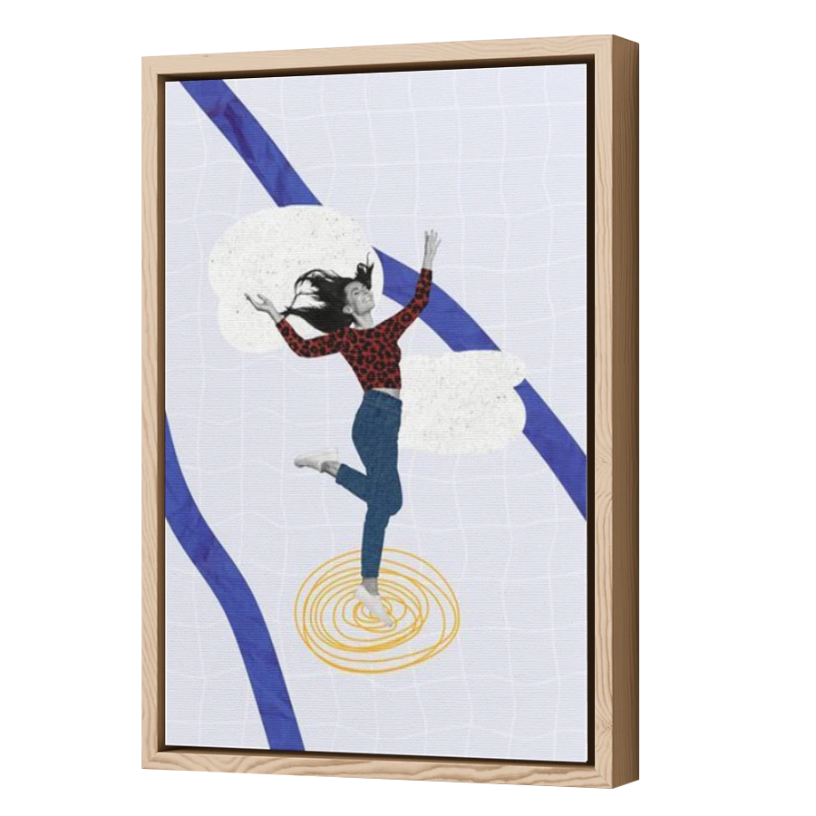 Thumbnail for Canvas - Wood Grain Floating Frame