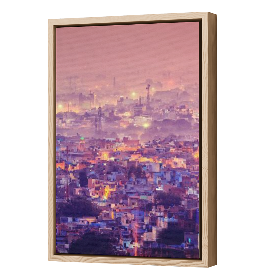 Thumbnail for Canvas - Wood Grain Floating Frame