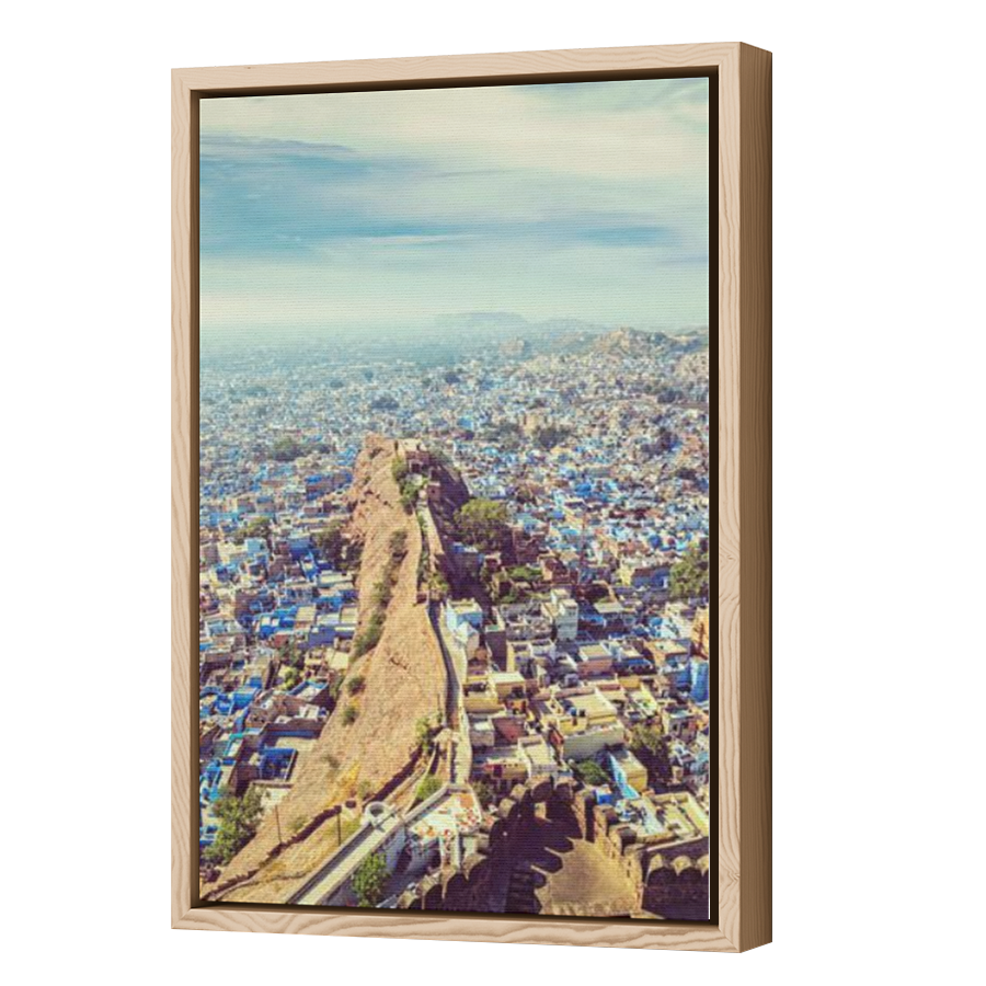 Thumbnail for Canvas - Wood Grain Floating Frame
