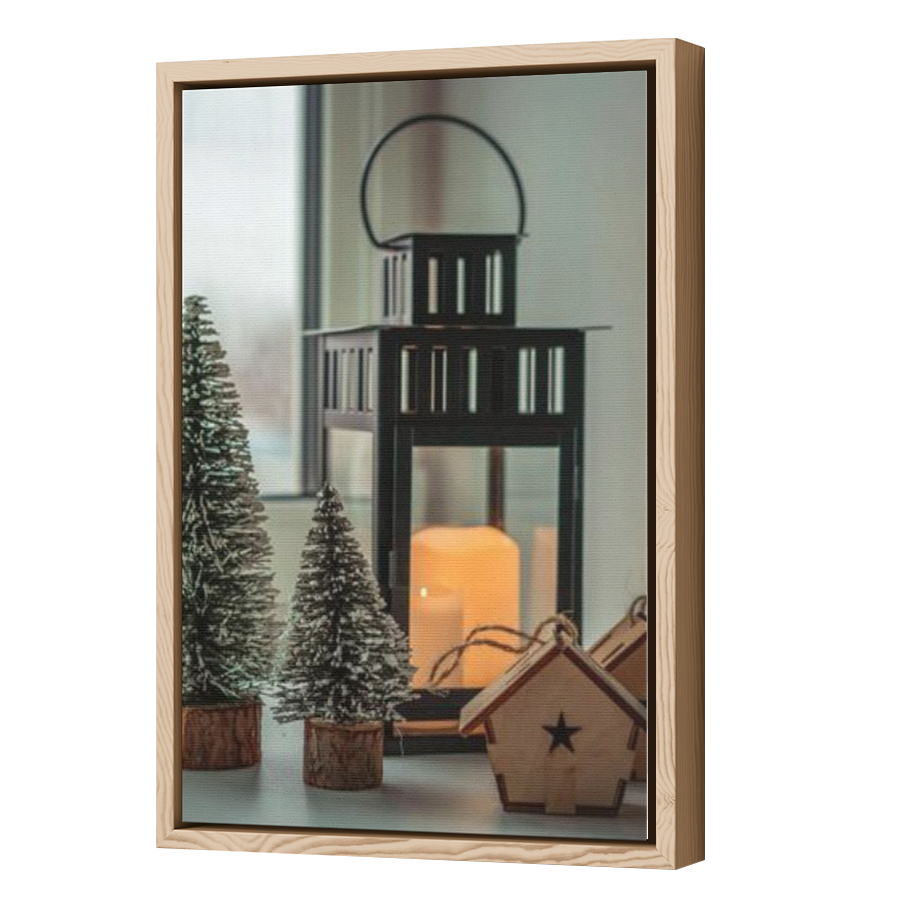 Thumbnail for Canvas - Wood Grain Floating Frame