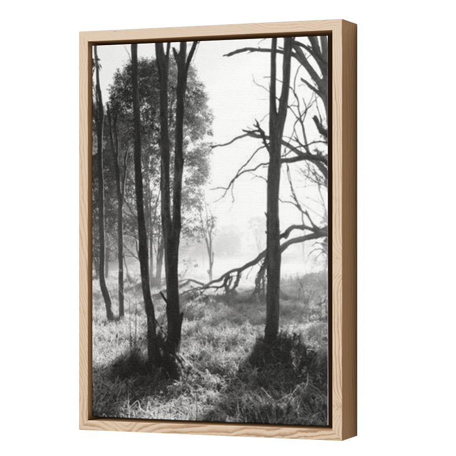 Thumbnail for Canvas - Wood Grain Floating Frame