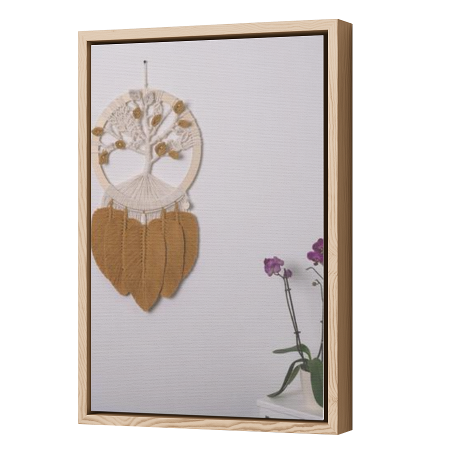 Thumbnail for Canvas - Wood Grain Floating Frame