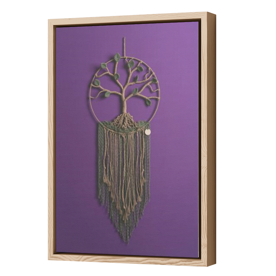 Thumbnail for Canvas - Wood Grain Floating Frame