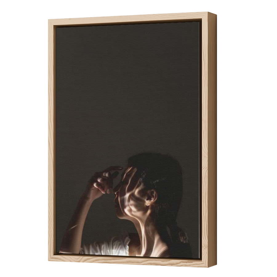Thumbnail for Canvas - Wood Grain Floating Frame