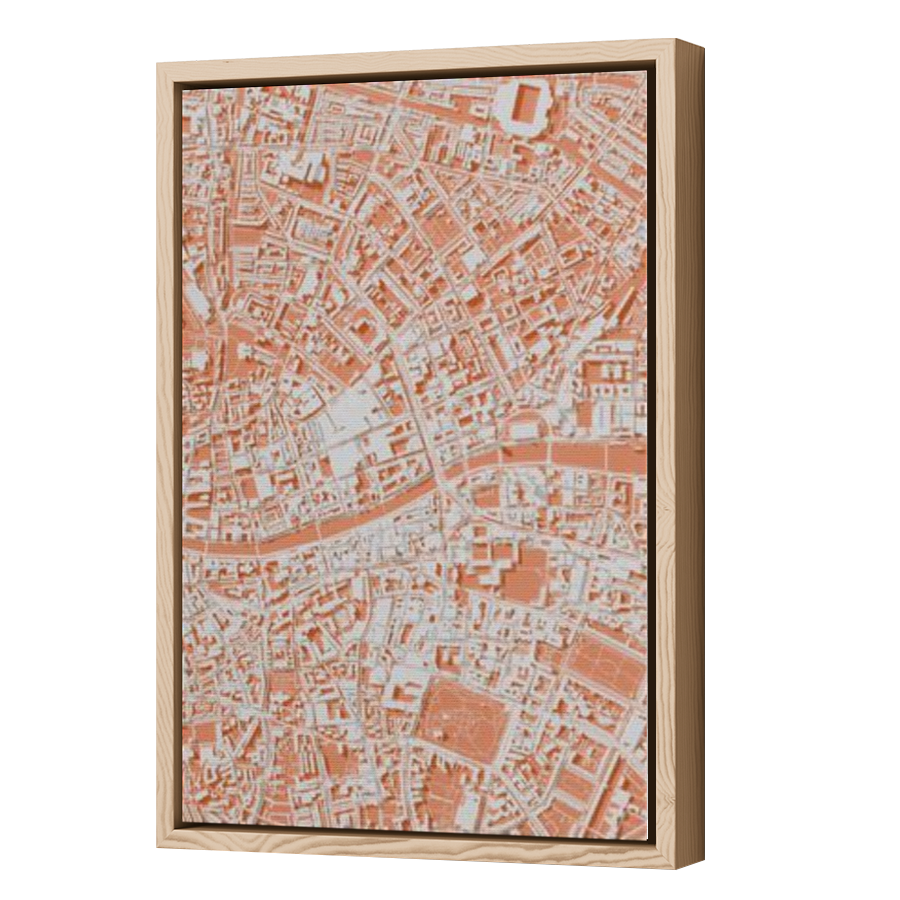 Thumbnail for Canvas - Wood Grain Floating Frame