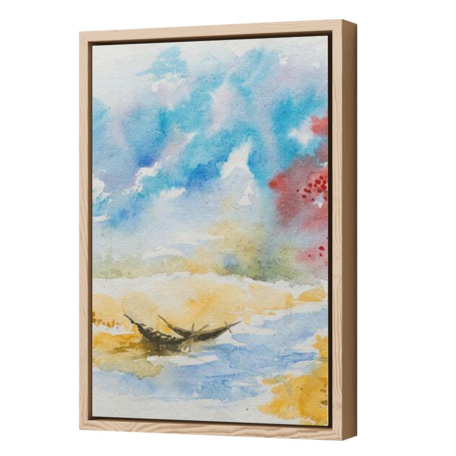 Thumbnail for Canvas - Wood Grain Floating Frame