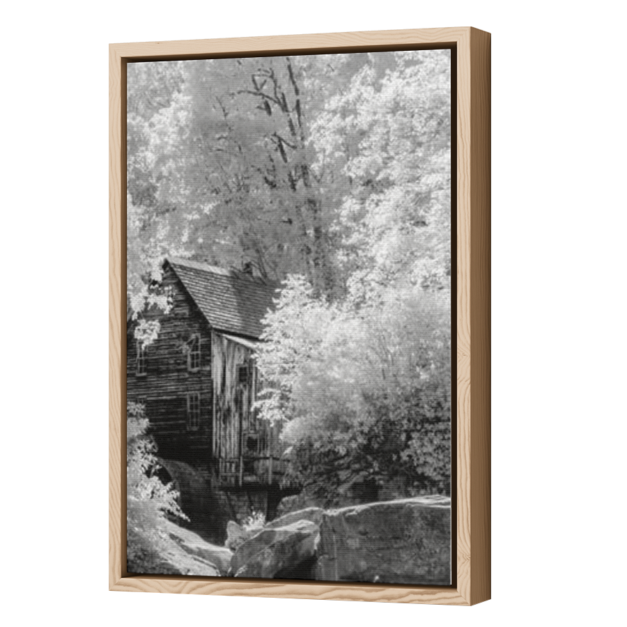 Thumbnail for Canvas - Wood Grain Floating Frame