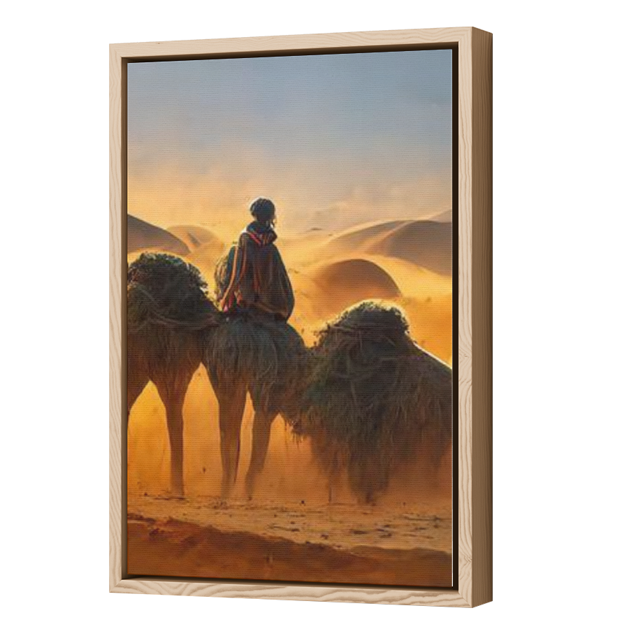 Thumbnail for Canvas - Wood Grain Floating Frame