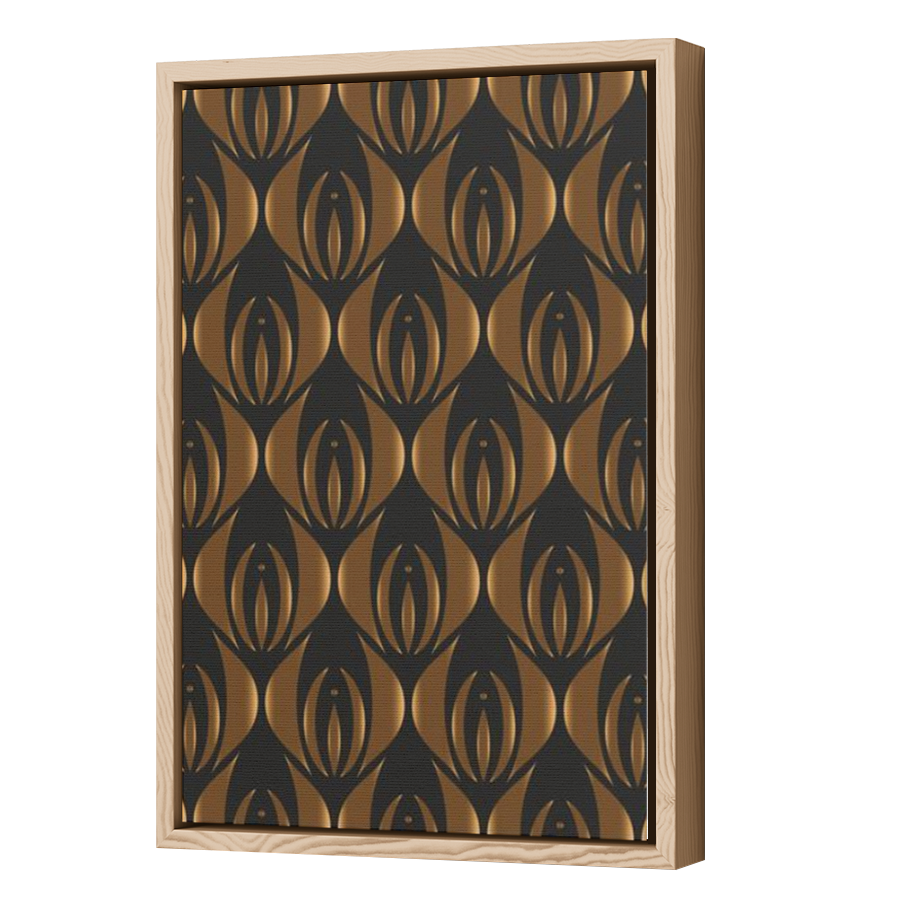 Thumbnail for Canvas - Wood Grain Floating Frame