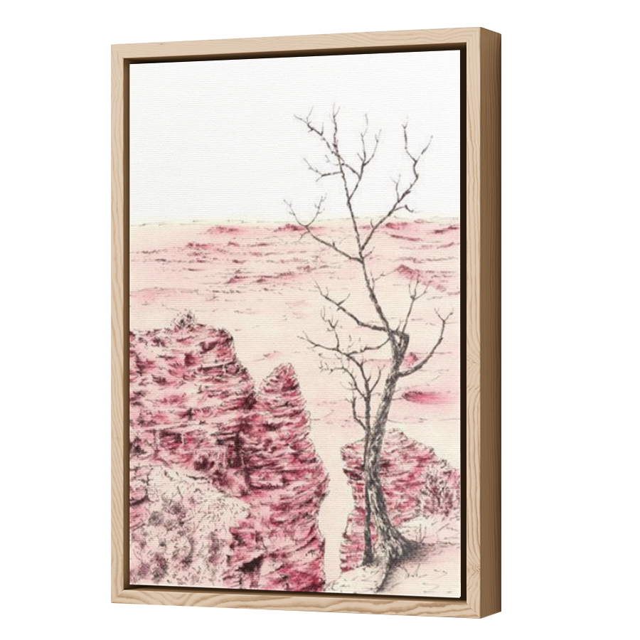 Thumbnail for Canvas - Wood Grain Floating Frame