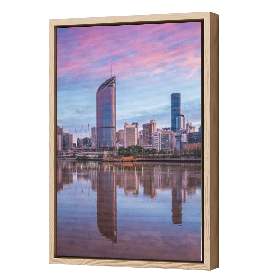 Thumbnail for Canvas - Wood Grain Floating Frame