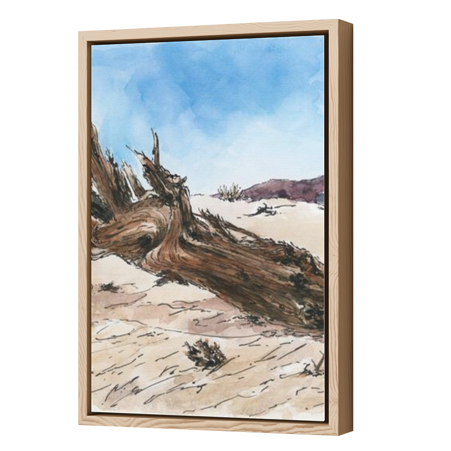 Thumbnail for Canvas - Wood Grain Floating Frame