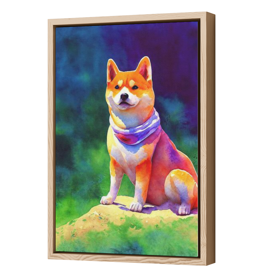 Thumbnail for Canvas - Wood Grain Floating Frame
