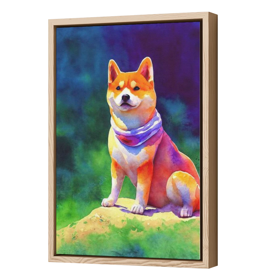 Thumbnail for Canvas - Wood Grain Floating Frame