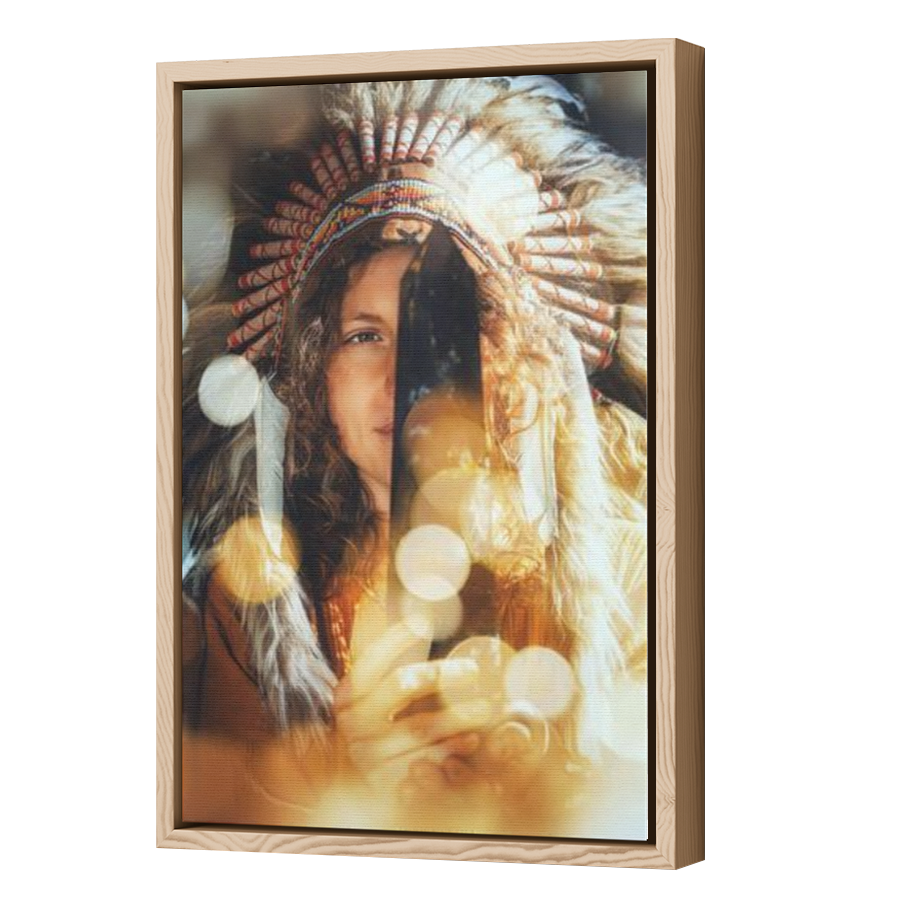 Thumbnail for Canvas - Wood Grain Floating Frame