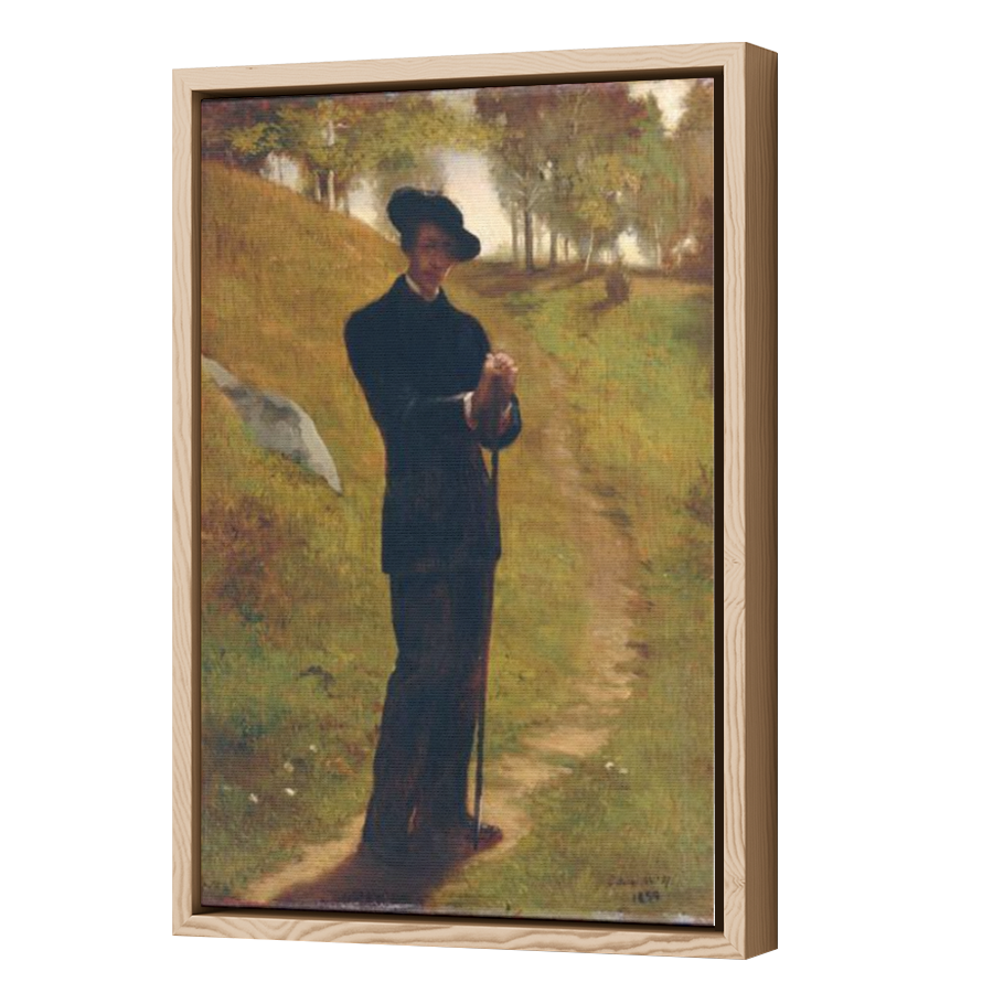 Thumbnail for Canvas - Wood Grain Floating Frame