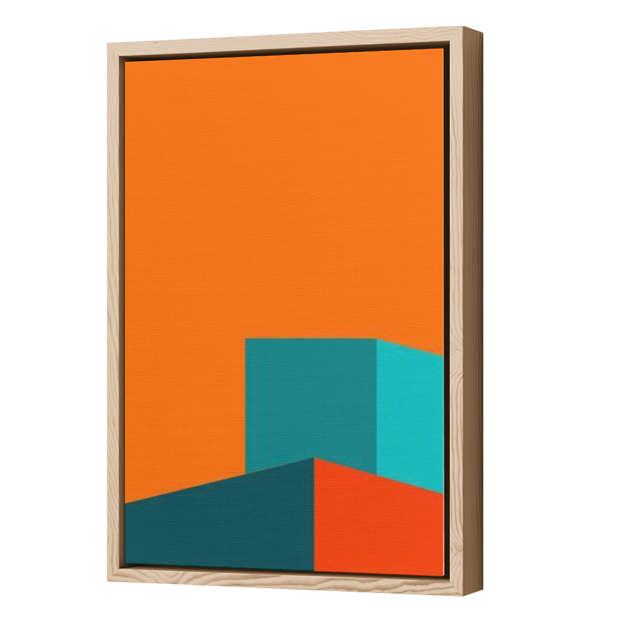 Thumbnail for Canvas - Wood Grain Floating Frame