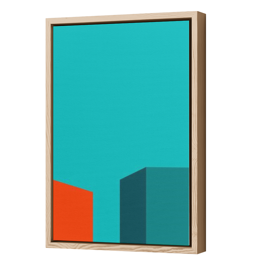 Thumbnail for Canvas - Wood Grain Floating Frame