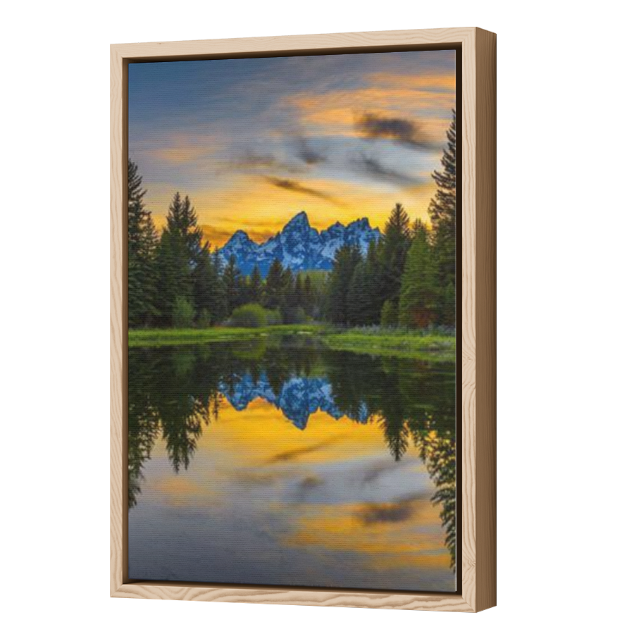 Thumbnail for Canvas - Wood Grain Floating Frame