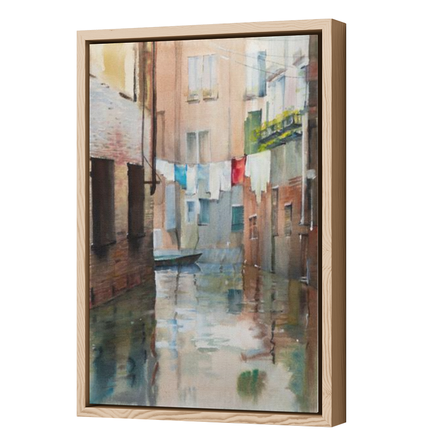 Thumbnail for Canvas - Wood Grain Floating Frame