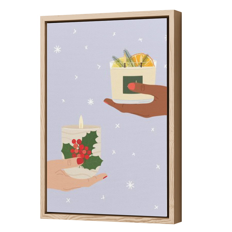 Thumbnail for Canvas - Wood Grain Floating Frame