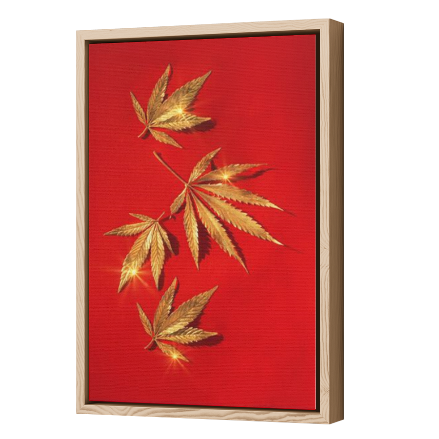 Thumbnail for Canvas - Wood Grain Floating Frame
