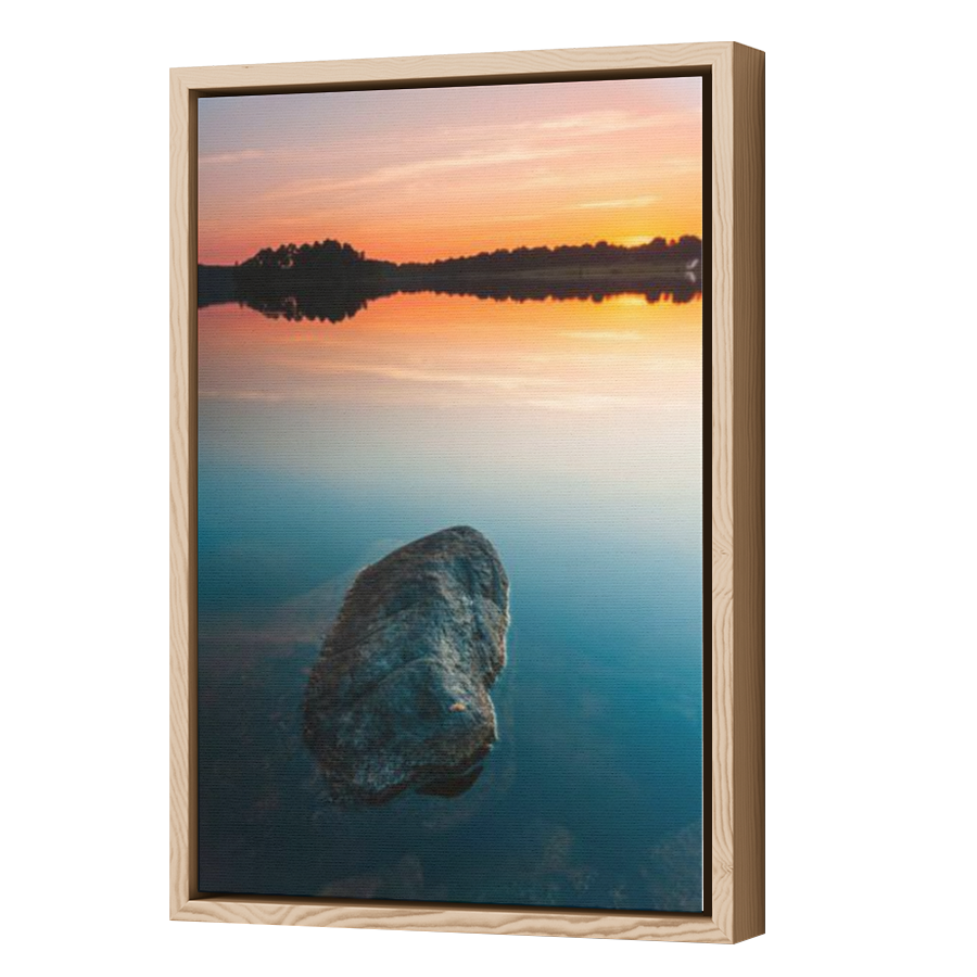 Thumbnail for Canvas - Wood Grain Floating Frame