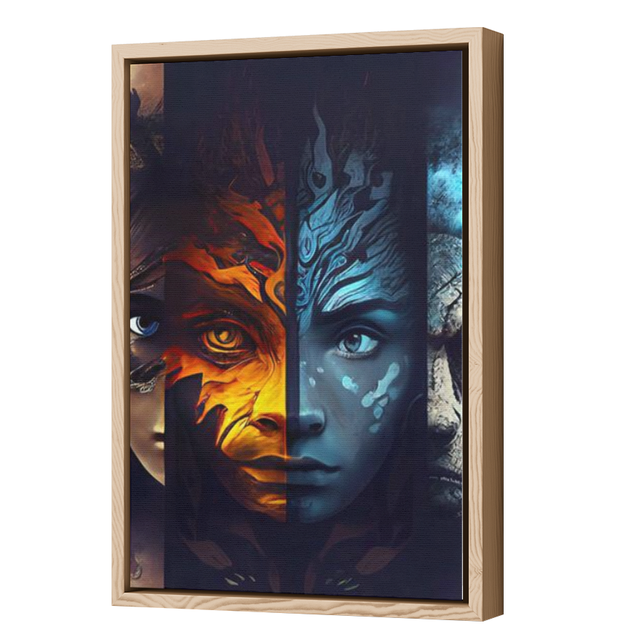 Thumbnail for Canvas - Wood Grain Floating Frame