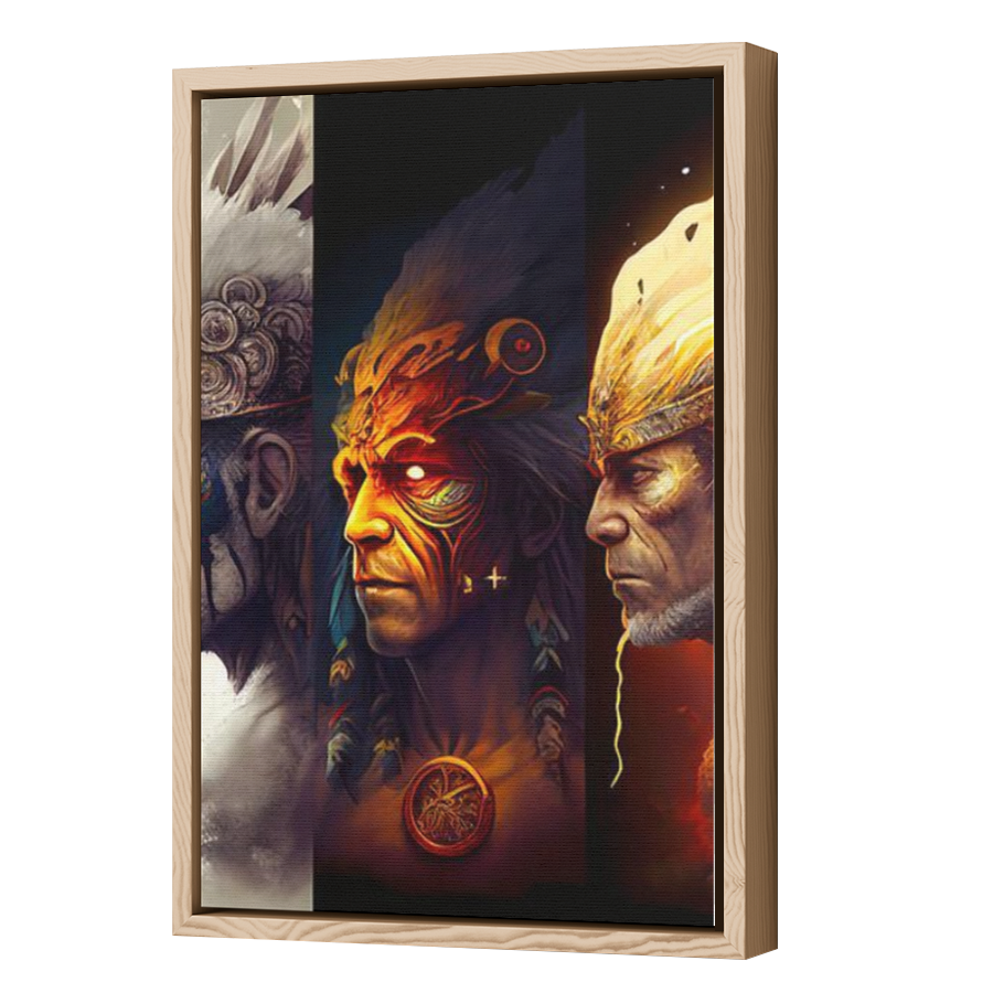 Thumbnail for Canvas - Wood Grain Floating Frame