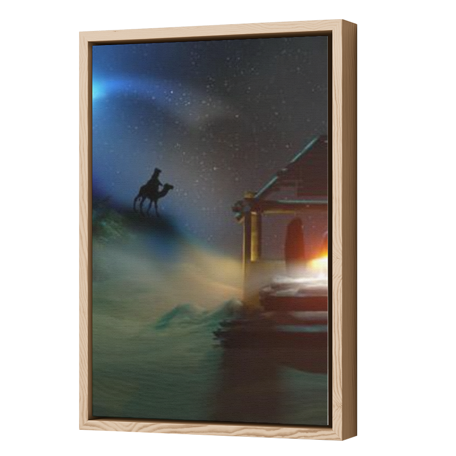 Thumbnail for Canvas - Wood Grain Floating Frame