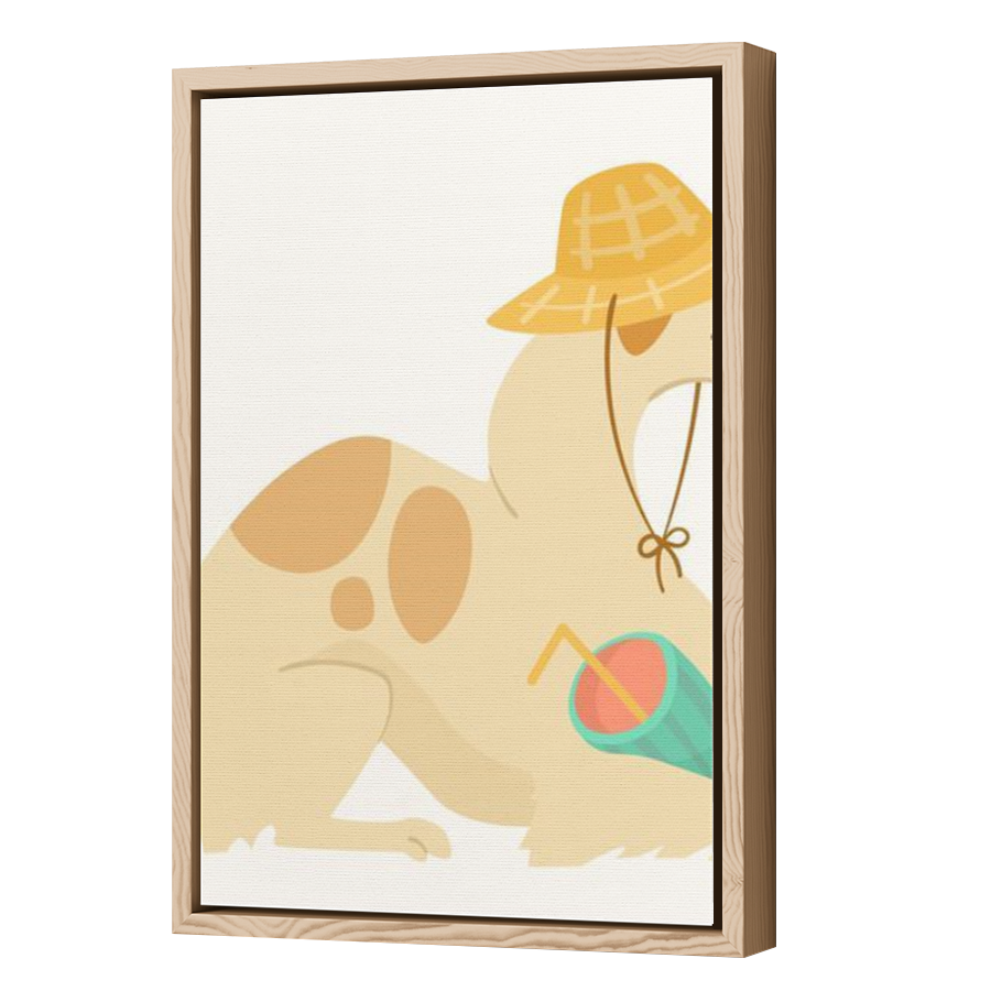 Thumbnail for Canvas - Wood Grain Floating Frame