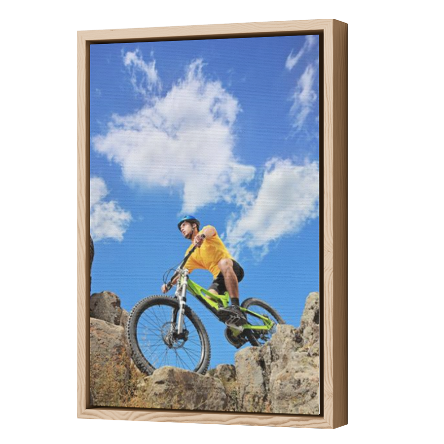 Thumbnail for Canvas - Wood Grain Floating Frame