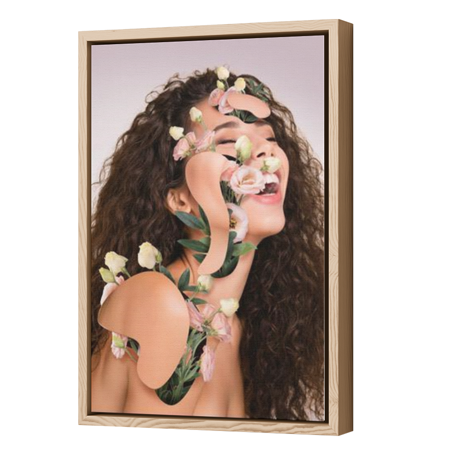 Thumbnail for Canvas - Wood Grain Floating Frame