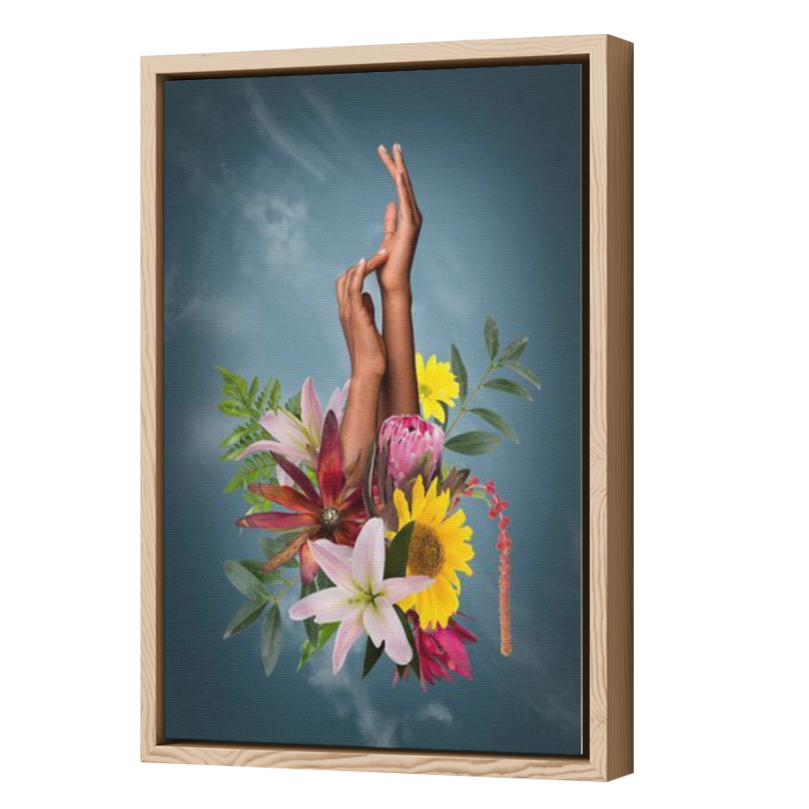 Thumbnail for Canvas - Wood Grain Floating Frame
