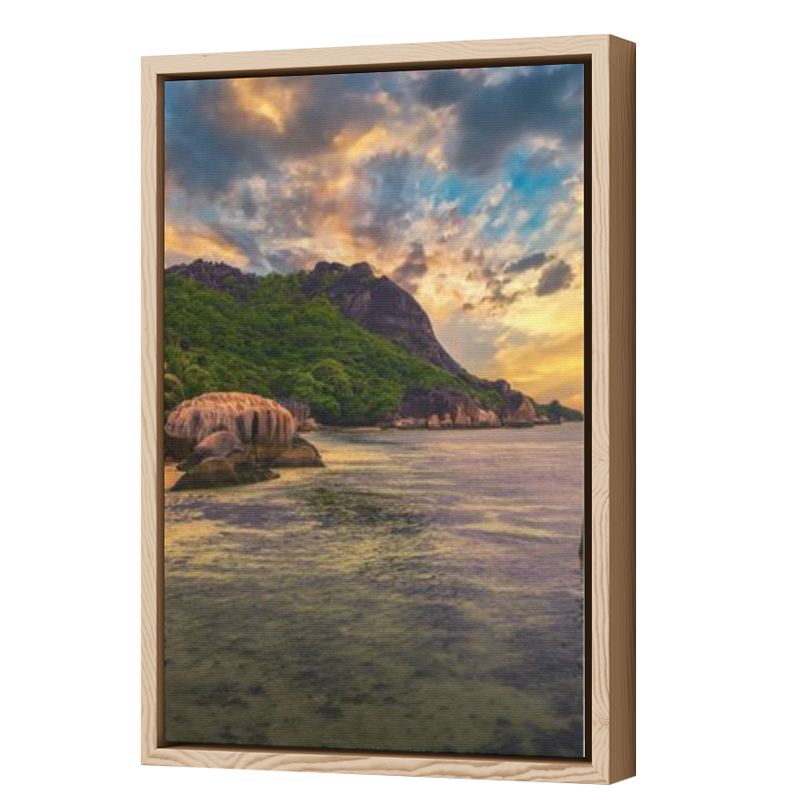 Thumbnail for Canvas - Wood Grain Floating Frame