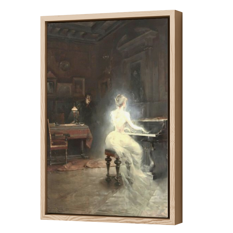 Thumbnail for Canvas - Wood Grain Floating Frame